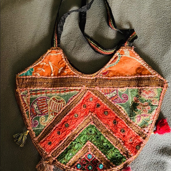 Set of 2 textile Pakistani tote bags - Picture 2 of 5